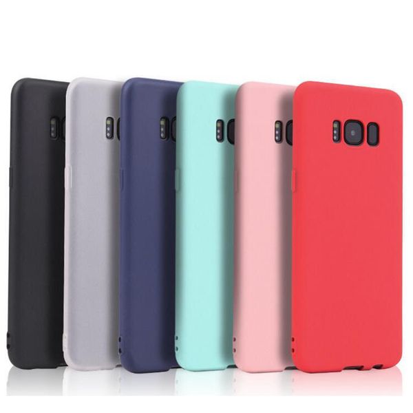 Оригинальные Candy Color Phone Case для Samsung Galaxy S8 S9 S10 S20 PLUS S21 Pro Примечание 8 9 10 20 Ультра тонкий телефон задняя крышка