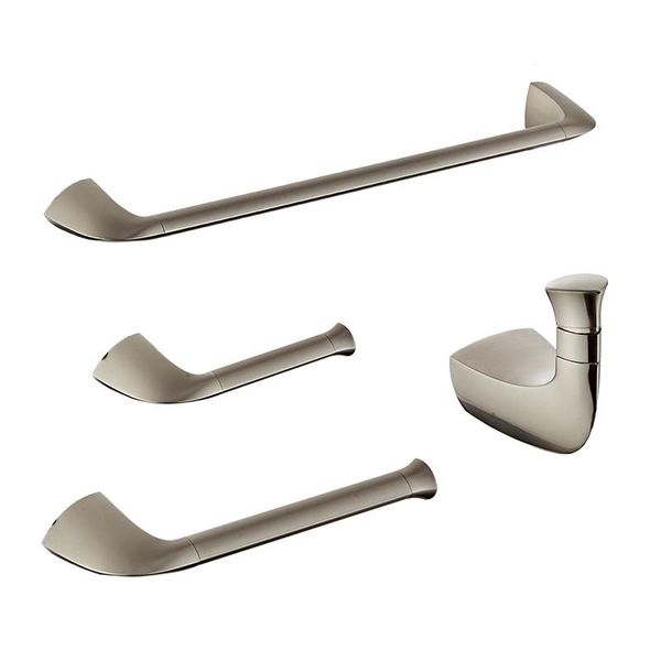 

langyo матовый никель настенный ванной оборудование набор 4 шт набор перфорированная для полотенец держатель для бумаги аксессуары для ванно