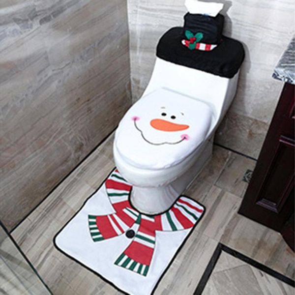 

small foot pad santa claus christmas toilet seat cover carpet bathroom mat shower mat carpet rug cover bathtub