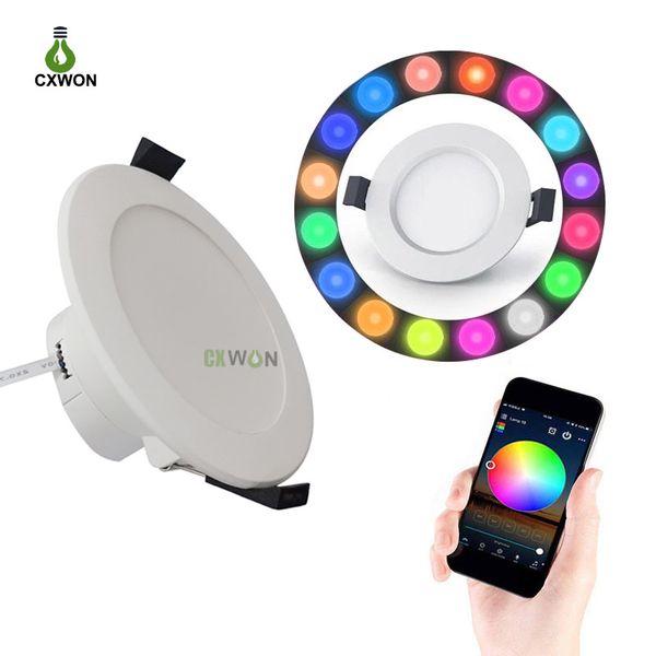 LED Downlight Wifi Tuya Smart APP Dimmen Runde Spot Licht 7W 9W RGB Farbwechsel Indoor Panel Licht Arbeit mit Alexa Google Hause