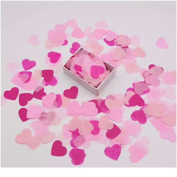 

10g/pack 2.5cm christmas multicolor heart shape peach confetti tissue paper for wedding table decoration birthday par sqcgnq