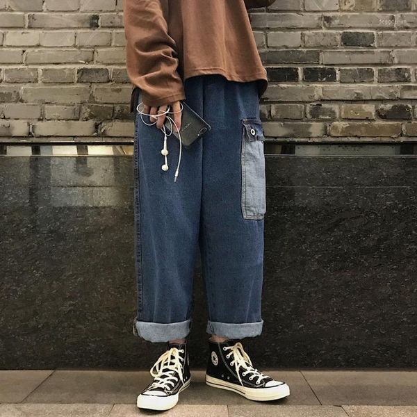 

men's jeans 2021 autumn and winter men's straight casual, comfortable, young fashionable pants size -xxl1, Blue
