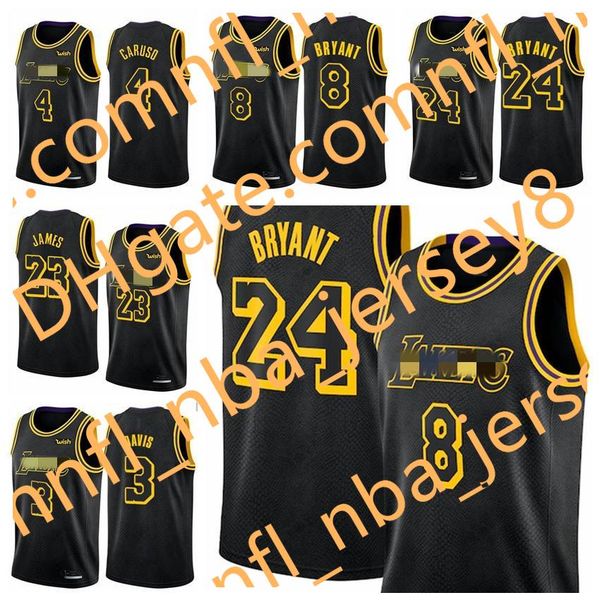 

los angeles lakers kobe bryant 8 24 anthony davis nba lebron james swingman city basketball jerseys, Black;red