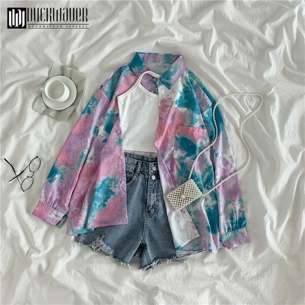 

duckwaver 2020 autumn long sleeve chiffon women blouse floral doodling women shirt plus size 2xl female work wear shirts, White