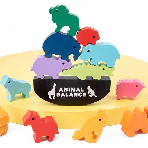 

early learning toys animal stack high wooden balance toy tablegames selling educational toys gift of the child