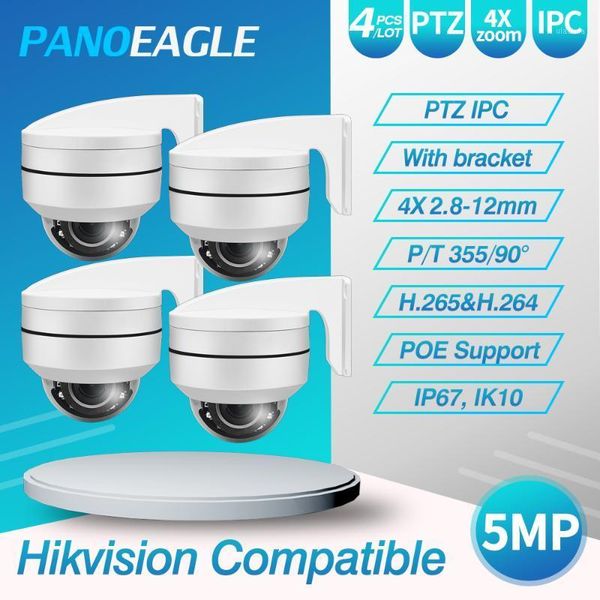 

cameras panoeagel ptz ip camera 5mp 4x-16x zoom speed dome ir 50m h.265 cctv security ip67 ik10 hikvision compatible 4pcs/lot1
