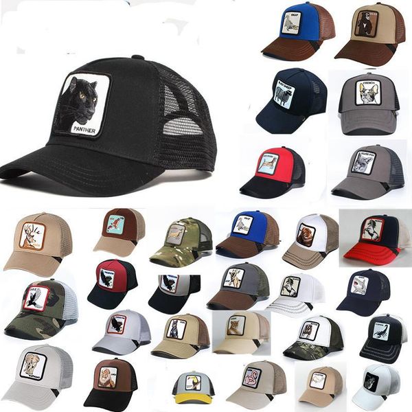 

new summer animal embroidery baseball caps men's and women's universal adjustable shade mesh cap dad hat truck driver, Blue;gray