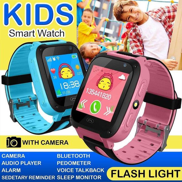 

s4 children's smart watch, waterproof device, intelligent positioning, english touch screen, mobile phone watchjk