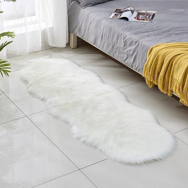 

carpets 60*180cm modern style floor carpet ground mat solid color plush area rugs doormat floating window tatami non-slip foot pads1