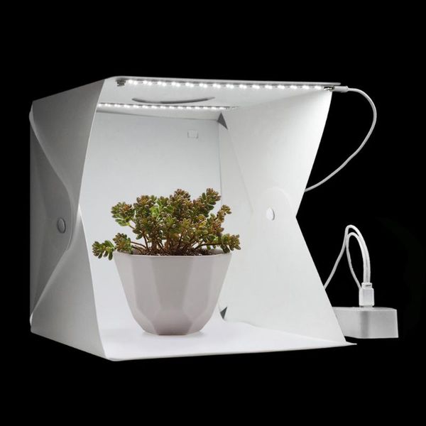 

lighting & studio accessories folding lightbox 20cm 30cm 40cm portable pography po led softbox background kit usb mini light box for dslr ca