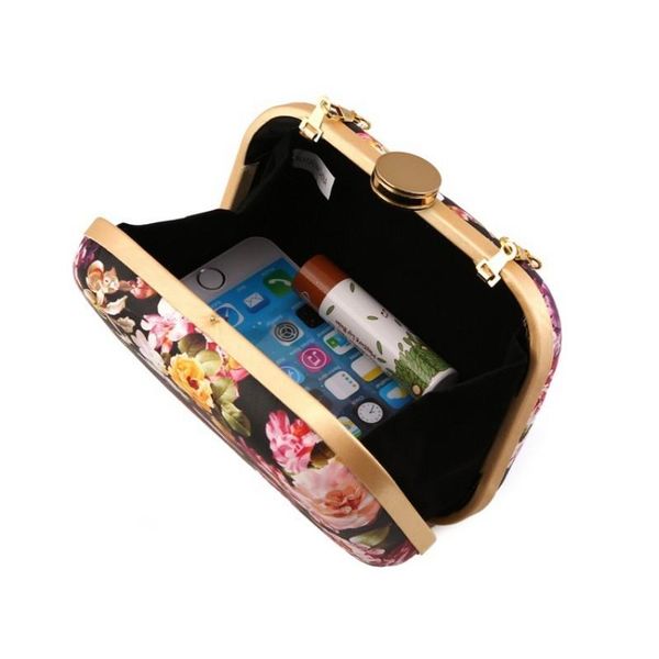 

evening bags party fashion womens clutch purses wallets pu leather vintage printed bag chain shoulder handbag mini day clutches