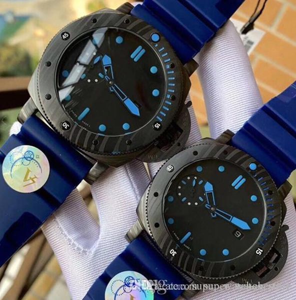 

super watchs 047 v7 montre de luxe 47 мм / 42 мм 2555 механические часы часы углеродного волокна чехол 50 м водонепроницаемый, Slivery;brown