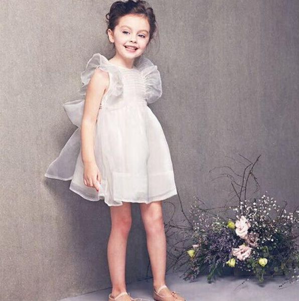 

girl's dresses 2021 summer baby girls princess party big butterfly perform dress kid school cute beach clothing, Red;yellow