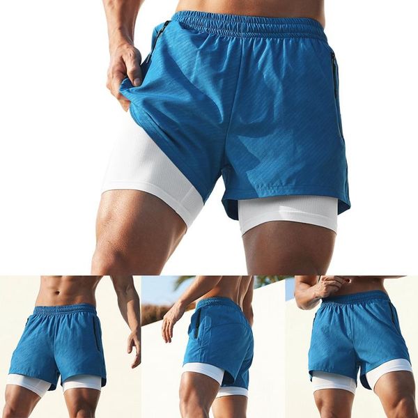 

running shorts men's tights sports jogging liner marathon training, Black;blue