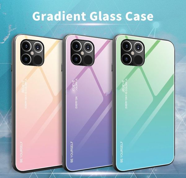 

tempered glass case for iphone 12 11 pro max x xs max xr 7 8 6s plus fundas gradient cove for iphone 12 pro max xr bbygli bde_home
