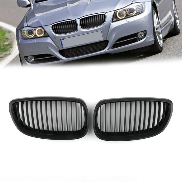 

areyourshop car matt black kidney grille grill mesh fit for bmw e92 e93 2dr lci 2006-2010 car auto accessories parts
