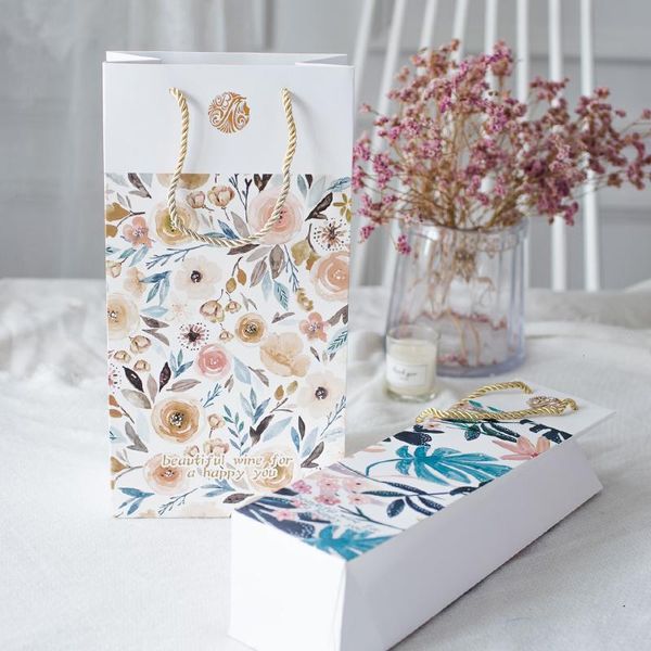

gift wrap arrive high-end wine tote bag champagne packaging party celebration 10pcs/lot