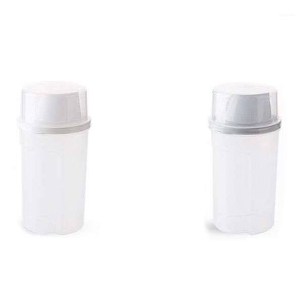 

storage bottles & jars 4pcs clear plastic - with lids for home white1