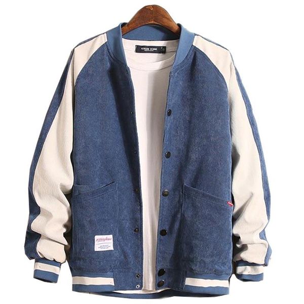 

2020 spring and autumn new fashion patchwork jacket men's coat men's coat corduroy casual, Black;brown