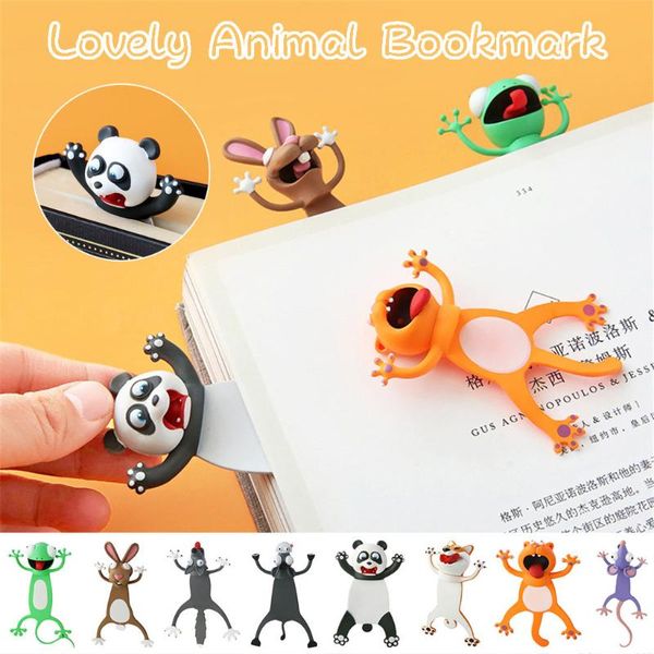 

1pcs 3d stereo kawaii cartoon lovely animal bookmark wacky bookmark student gift the exquisite cartoon convenient