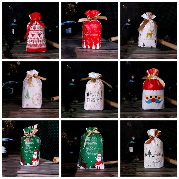 

christmas snow bag christmas candy self-adhesive self-sealing bag drawstring bag nougat bundle sack 15 style t3i51466