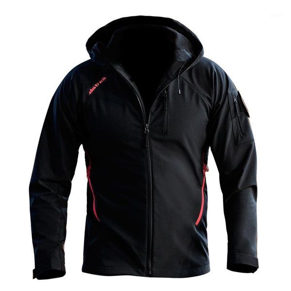 

outdoor jackets&hoodies sharkskin tactical softshell hoody jacket lined mesh clothing waterproof cold protection park sports ja, Blue;black
