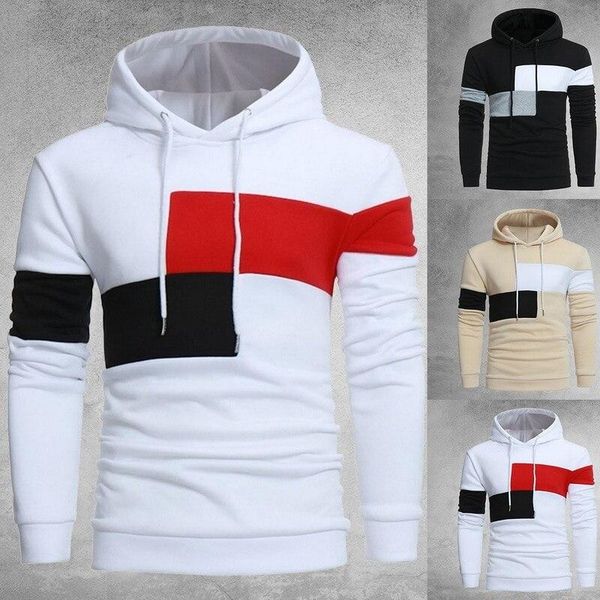 

mens sweatshirt long sleeve autumn spring casual hoodies boy blouse tracksuits sweatshirts hoodies outwear patchwork hoody, Black