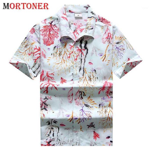 

floral hawaiian shirt men 2020 fashion new quick dry button down casual shirts mens tropical aloha beach wear chemise 5xl1, White;black