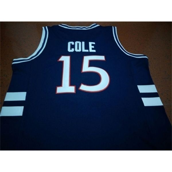 

vintage custom 121 j. cole bulldogs high school #15 college real embroidery jersey size s-4xl or custom any name or number jersey, Black