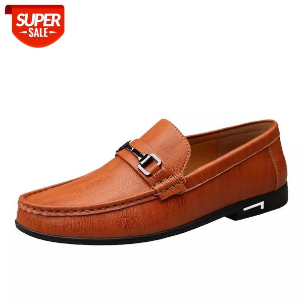 

men shoes casual light breathable genuine leather shoes men flat loafers slip-on soft moccasins driving summer #lo4v