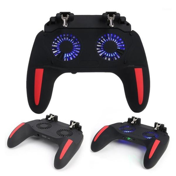 

gaming accessories handheld grip game controller joystick gamepad for pubg trigger dual cooling fan cooler phones1 controllers & joysticks