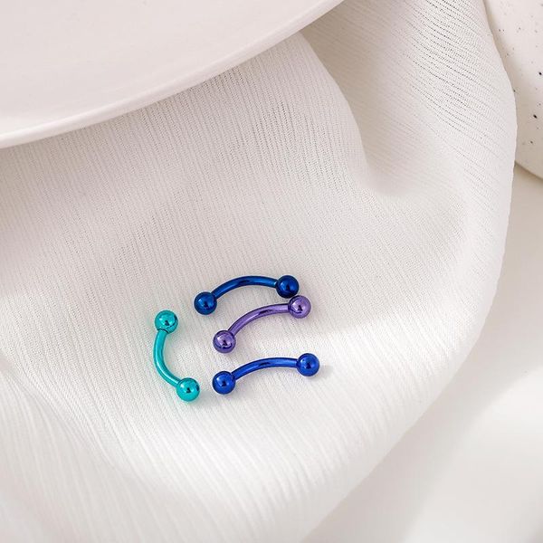 

1 набор из 4 шт. 316 простой темпераментный брови ногтя брови кольцо для бровей цвет изогнутые стержень губ ногтей пирсинг ювелирные изделия, Silver