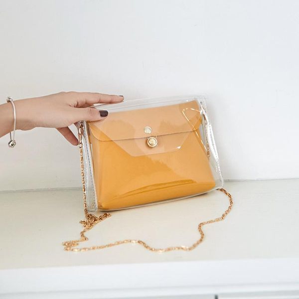 

bag transparent small square bag shoulder diagonal ladies jelly