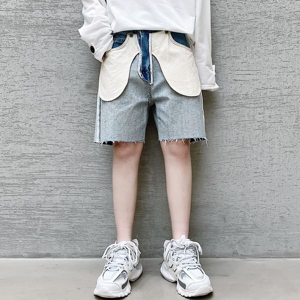 

2021 new alternative-style summer designer wear celebrity web in men's fashion jeans short jean cut five minutes 205k, White;black