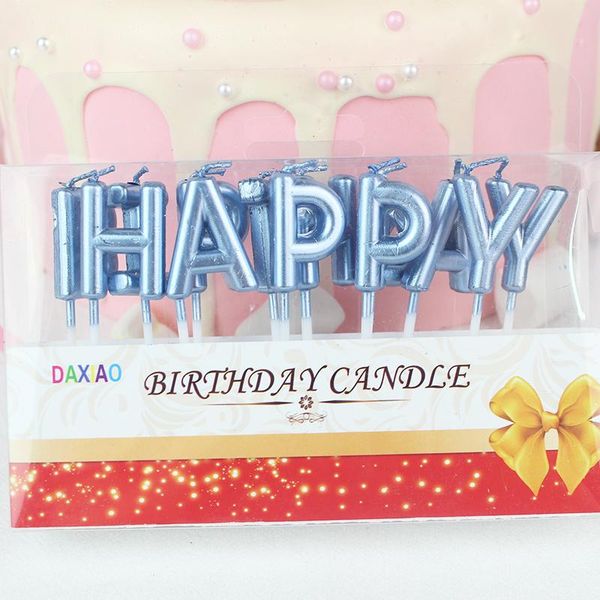 

1 set happy birthday letter candles toothpick colorful wax candle for cake decoration festival party supplies baking gift wmtkec