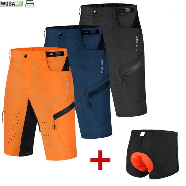 

wosawe men's cycling shorts summer reflective breathable water repellent bicycle shorts loose downhill ]ciclismo1