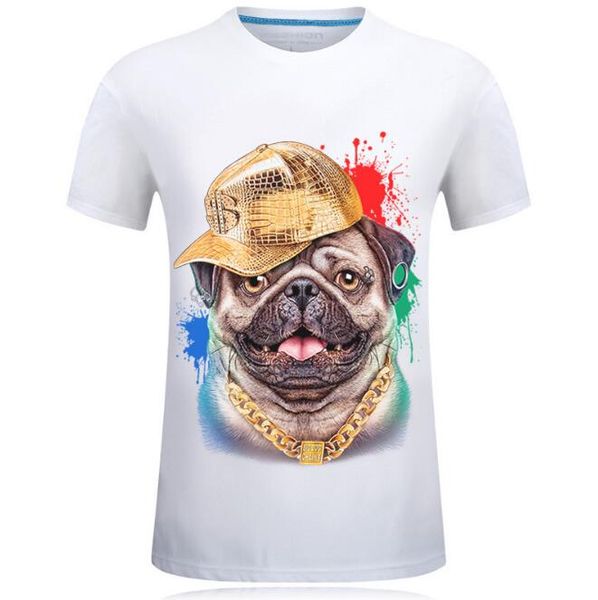 

mens designer t shirt mens clothing 3d cute dog print tees summer t shirt hip hop streetwear men women short sleeve big-size s-5xl, White;black