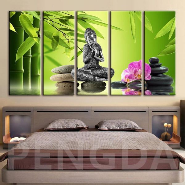 

wall art canvas home decoration buddha statue painting hd print modern posters cuadros framed modular pictures for living room1