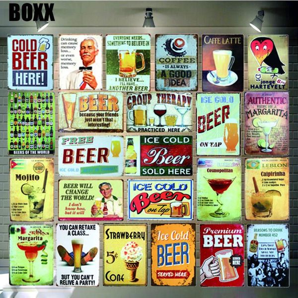 

cocktail tin signs drink metal plate wall pub shop restaurant cafe home art decor cuadros home art decor