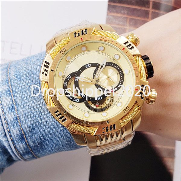 

unbeaten watch fashion casual men quartz watch chronograph luminous multi-function watchs stainless steel strap reloj de hombre, Slivery;brown