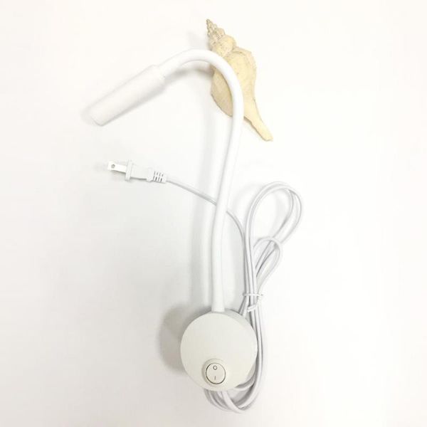 

wall lamp 2/pack 3w cord el home bed room reading white black 220v 110v add rubber on gooseneck more beautiful