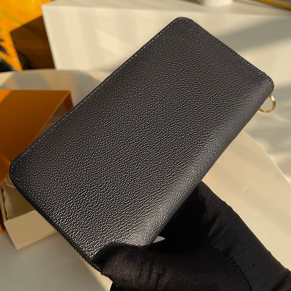 

new style zipper wallets are known for their tight, wraparound zippers m80323 poker pattern decorative elements genuine leather bags