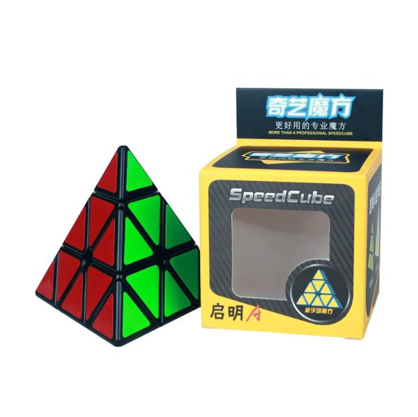 

qiyi qiming 3x3x3 волшебные пирамиды кубик скорость кубики профессиональные наклейки 3x3 головоломки кубик образование игрушки для детей под, Black;red