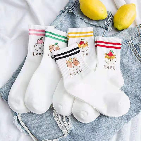 

socks autumn and winter women's japanese hip hop european and american medium tube baseball stockings korean version breathable 011 ver, Black;white