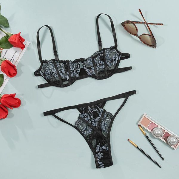 

bras sets female underwear erotic micro bikini women plus size lace lingerie bra+thong set black sleepwear, Red;black