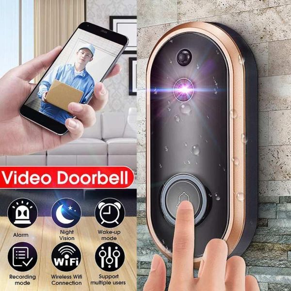 

1080p smart doorbell camera wifi wireless call intercom video-eye for apartments door bell ring for phone home security cameras1