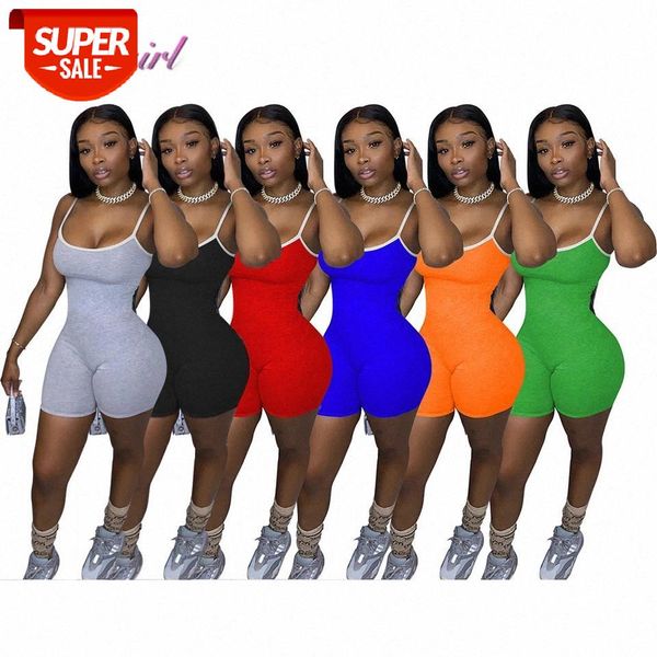 

women summer fitness spaghetti backless sporty bodycon jumpsuit casual solid v neck outfit one piece playsuit overalls rompers #eb4t, Black;white