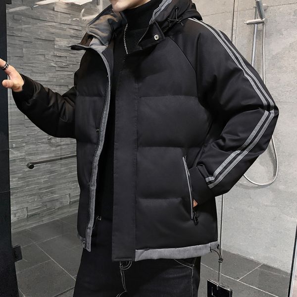 

kgil 8xl women down down jacket parka women hooded loose warm long jackets cotton coat female large size padded pockets winter winter coat q, Black