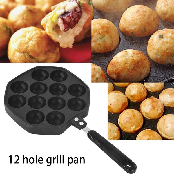 

electric skillets 12 cavities aluminum takoyaki pan maker ocs small balls baking tools home cooking kitchenware supplies