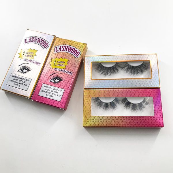 

false eyelashes lashwood box soft cardboard lashes case custom wholesale 25mm mink